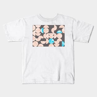 Mid Century Modern Circles #6 Kids T-Shirt